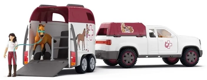 Schleich 42704 Mobilný veterinár s prívesom