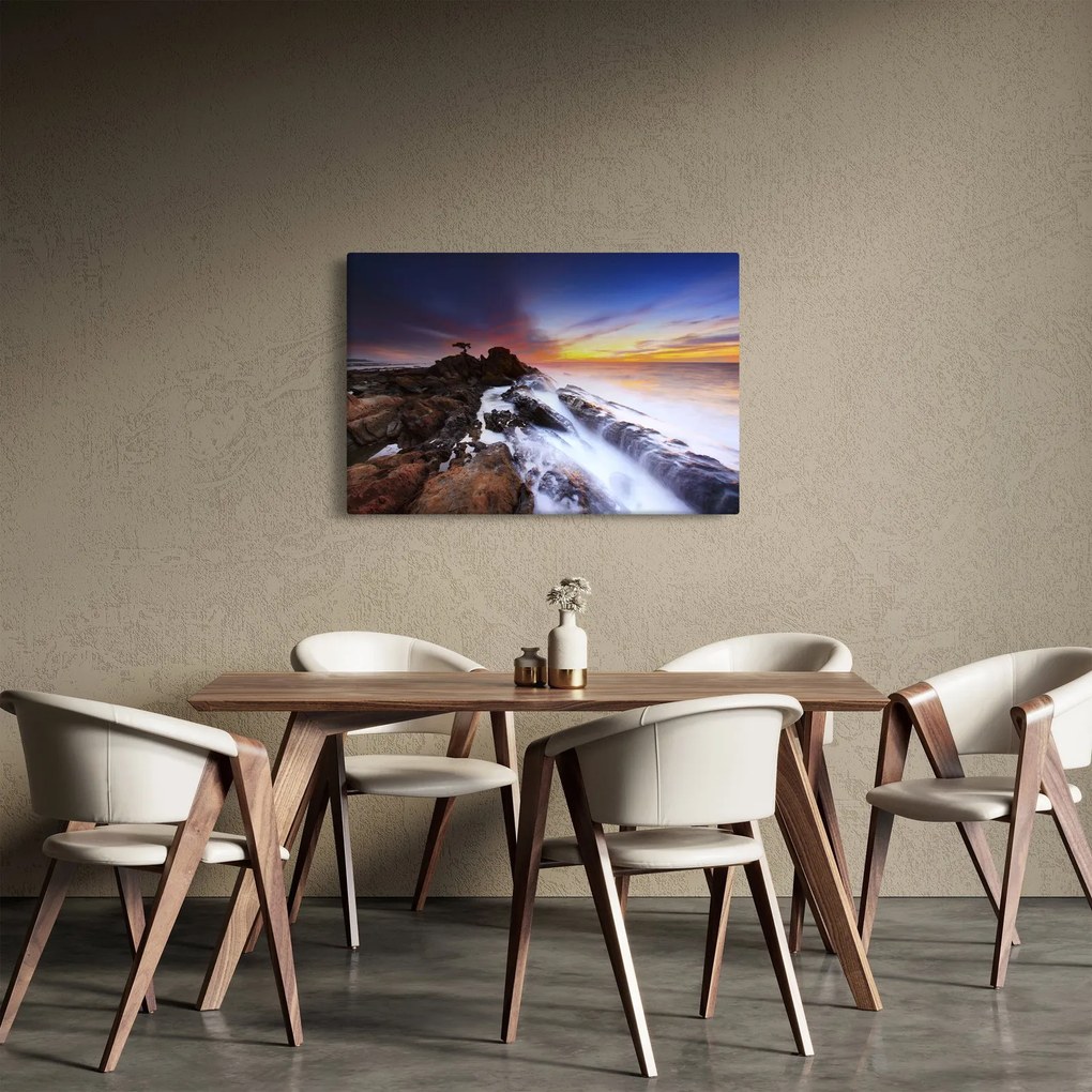 Obraz hory v hmle (90x60 cm)