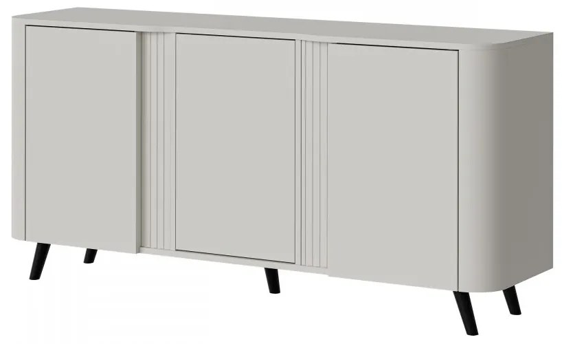 Skrinka Newort 150 3D, Farby: čierna matná / orech