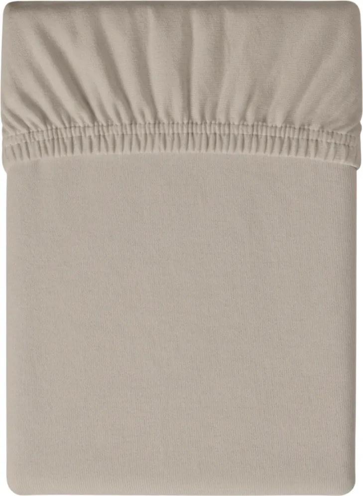 Sada krepových obliečok HEARTILO POLY béžové + plachta Jersey 90x200 cm piesková, jednolôžko
