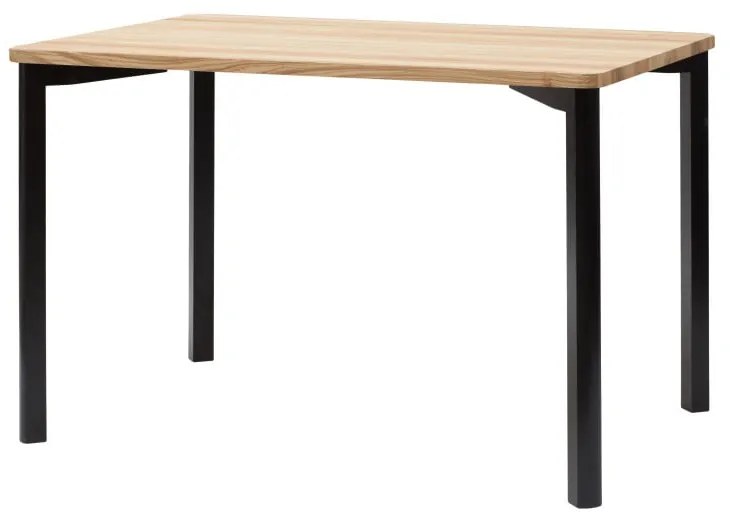 Čierny jedálenský stôl so zaoblenými nohami Ragaba TRIVENTI, 80 × 120 cm