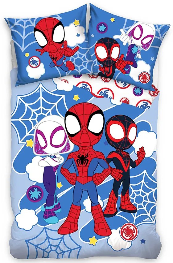 Mikroplyšové obliečky Spidey Úžasní Priatelia 140x200/70x90 cm