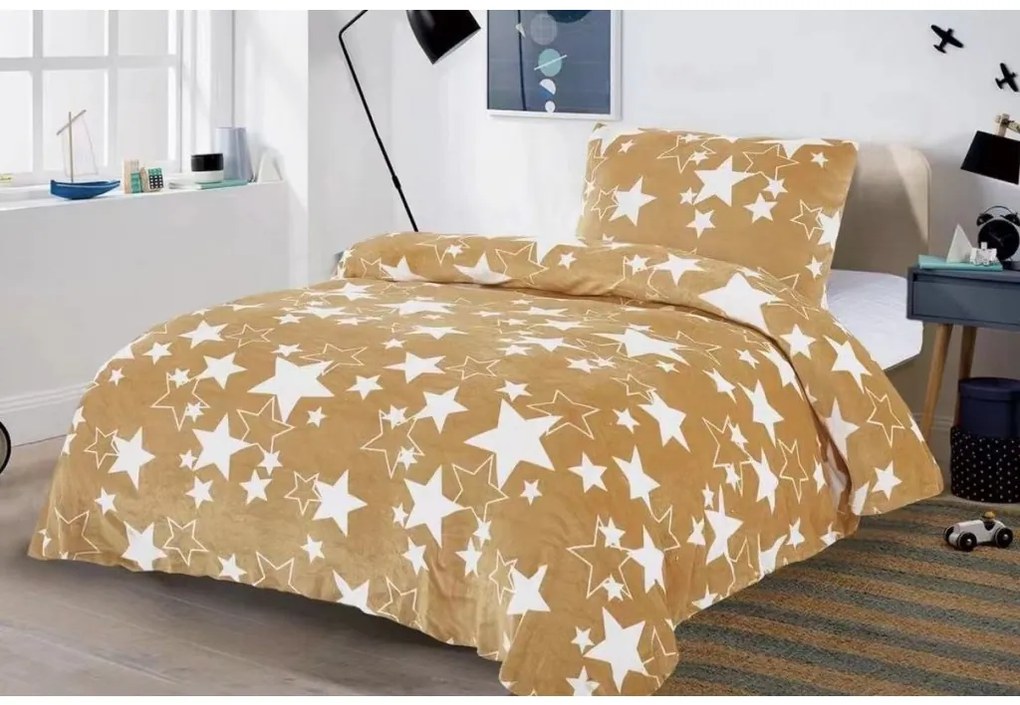 Obliečky mikroplyš STAR béžové