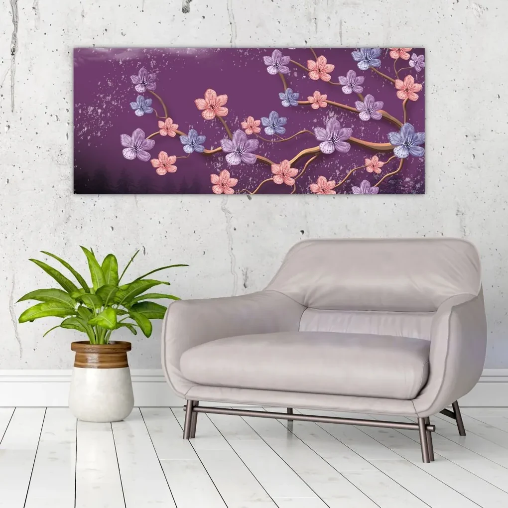 Obraz - Jarný súmrak (120x50 cm)