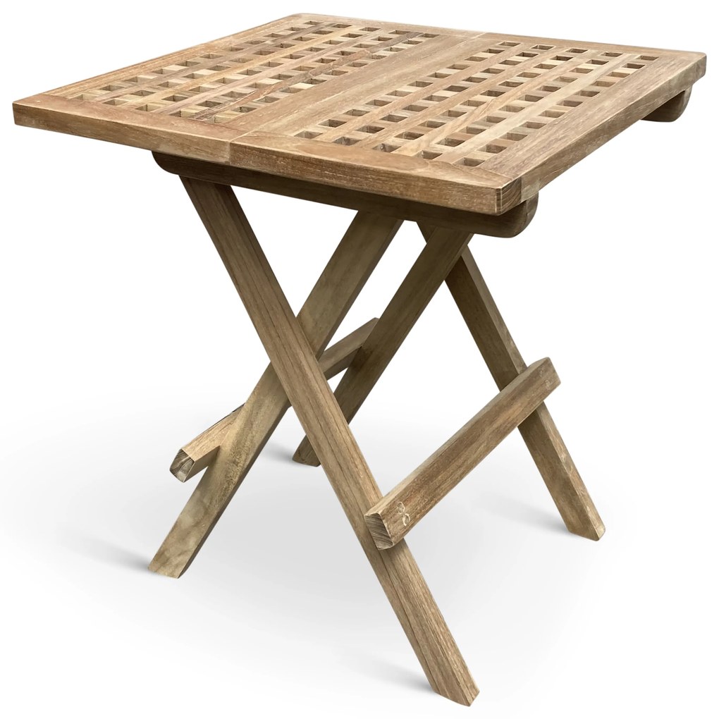 Noela Skladací stolík z teakového dreva Piknik