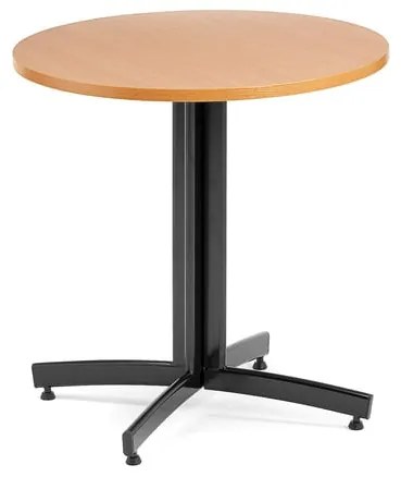 Okrúhly stôl SANNA, Ø700x720 mm, čierna/buk