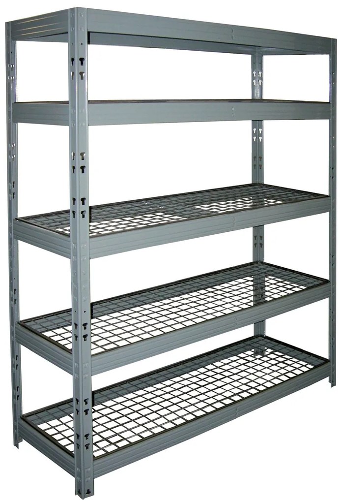 Policový regál 1800x1400x500mm, nosnost 1750kg, šedý Farba: červená