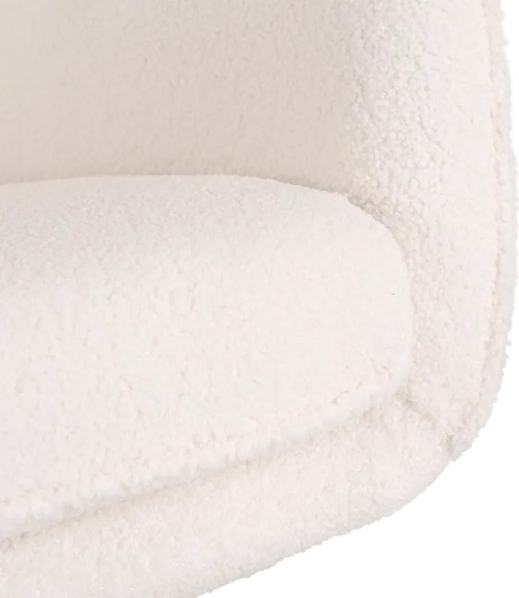 Hojdacie kreslo JACKSON krémová buklé/dub