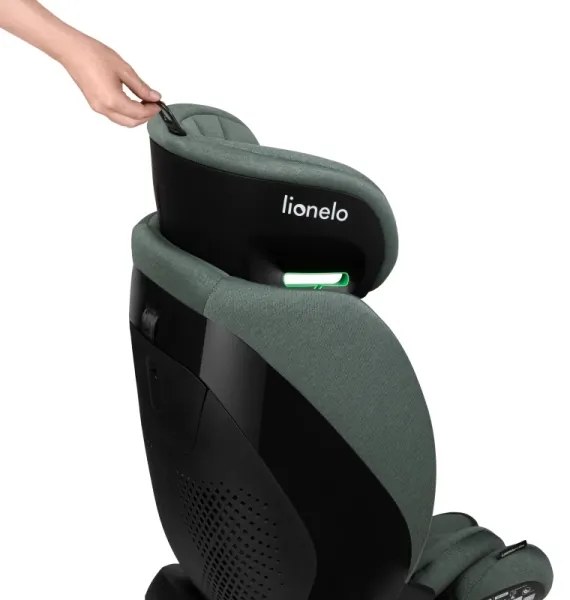 Lionelo - Autosedačka so základňou, otočná LAVENDER i-Size 76-150 cm Pistáciovo zelená