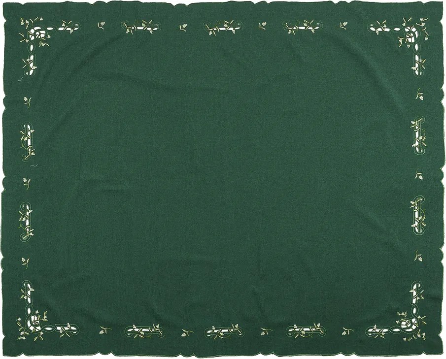 Forbyt Vianočný obrus imelo zelená, 120 x 140 cm