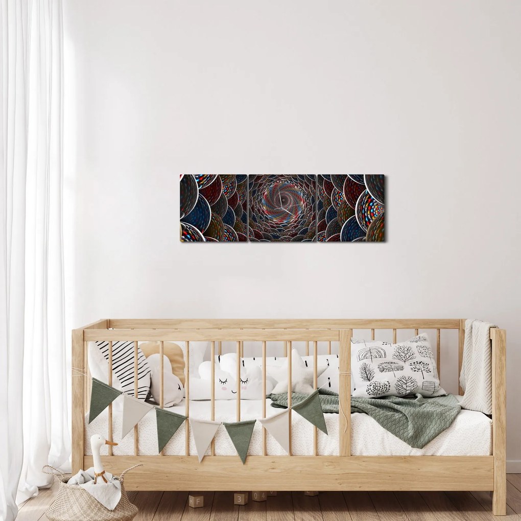 Obraz - Vír (s hodinami) (90x30 cm)