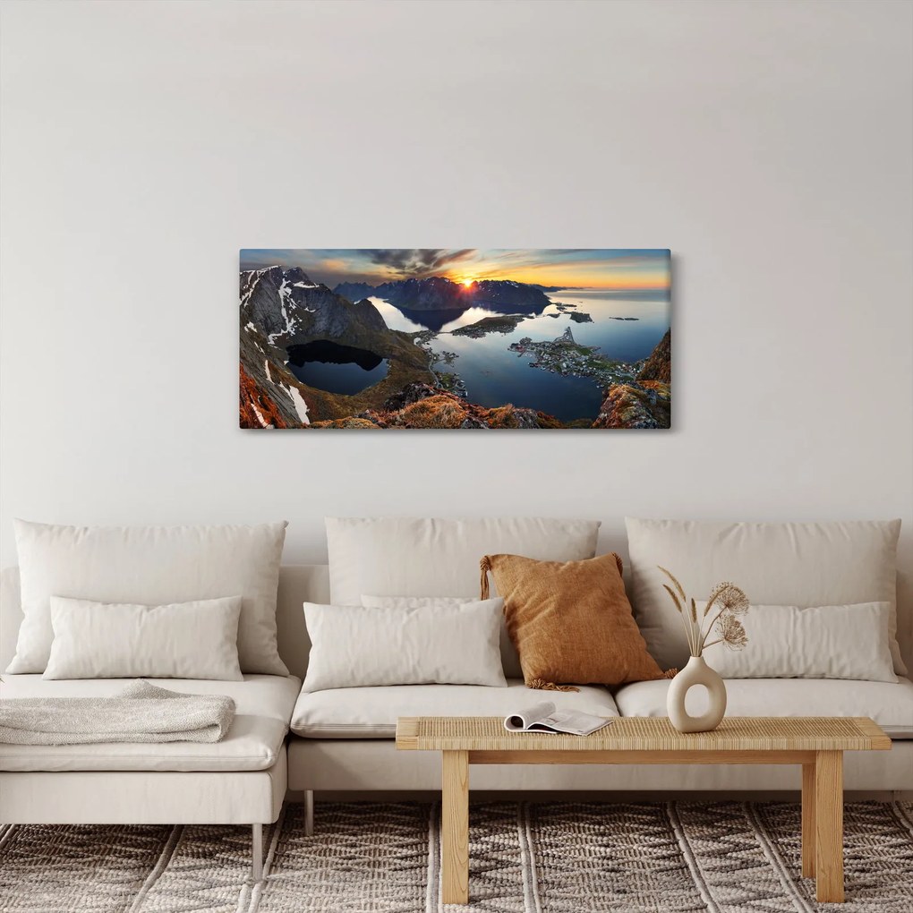 Obraz - Horská krajina, Nórsko (120x50 cm)