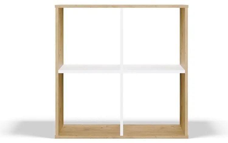 Regál Malax 2x2 74 cm dub Artisan/bílý