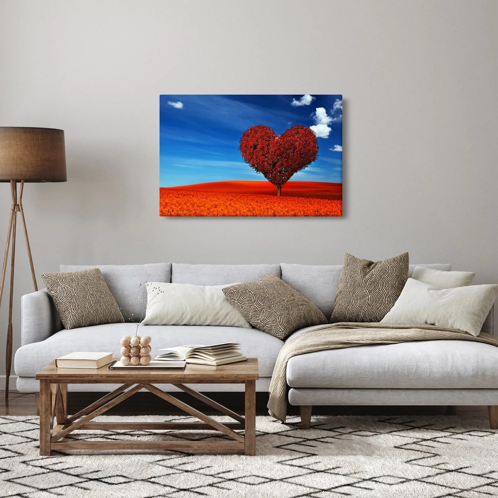 Obraz - Srdce zo stromu (90x60 cm)