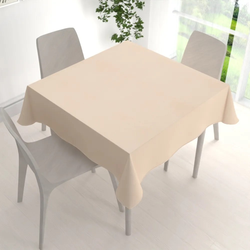 Biante Teflónový štvorcový obrus TF-109 Svetlo krémový 80x80 cm