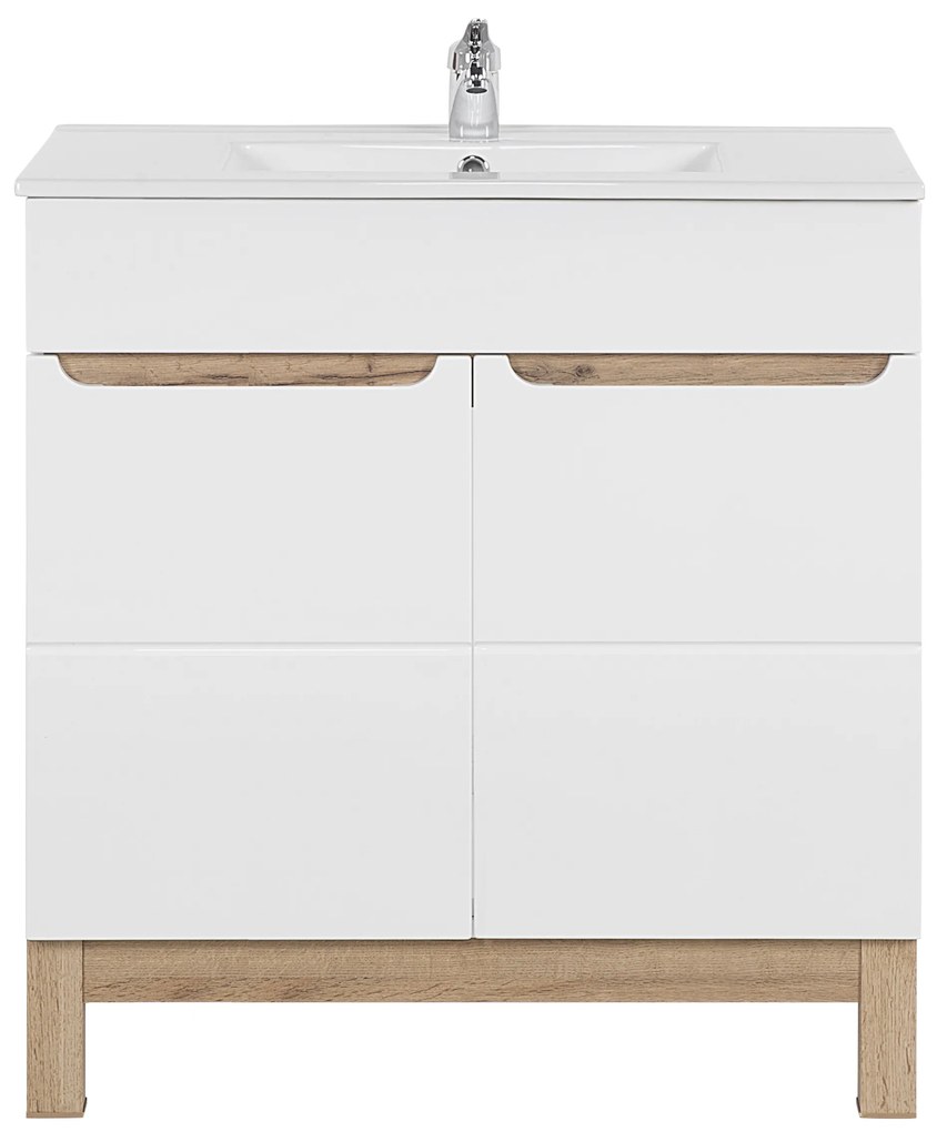 Kúpeľňová stojaci skrinka pod umývadlo BALI biela 80 cm