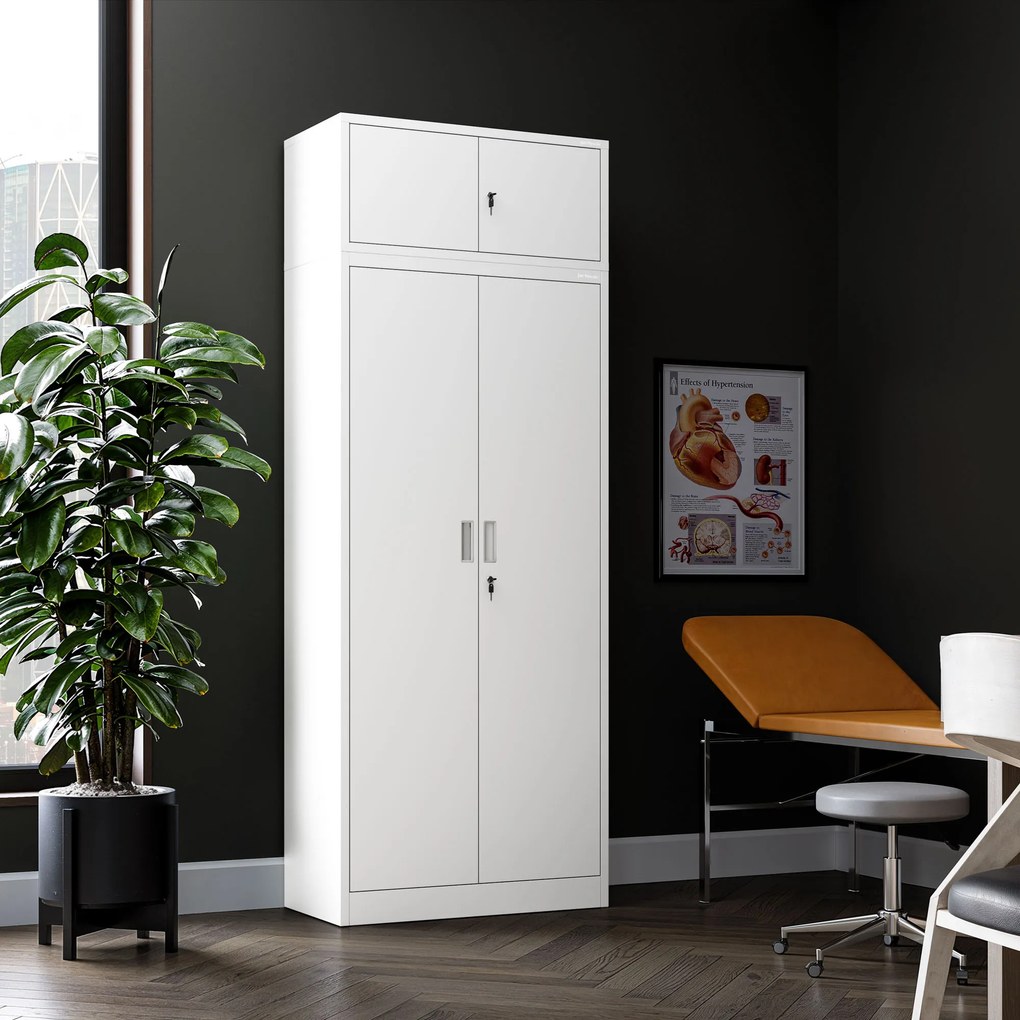 Nadstavec na skriňu biely, 800x380x400 mm: EWA