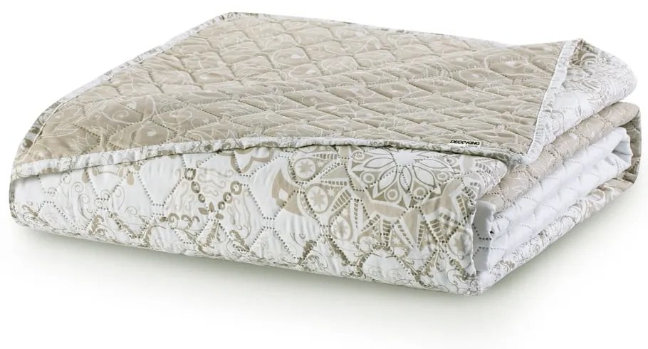 Béžový obojstranný pléd z mikrovlákna DecoKing Alhambra, 240 × 260 cm