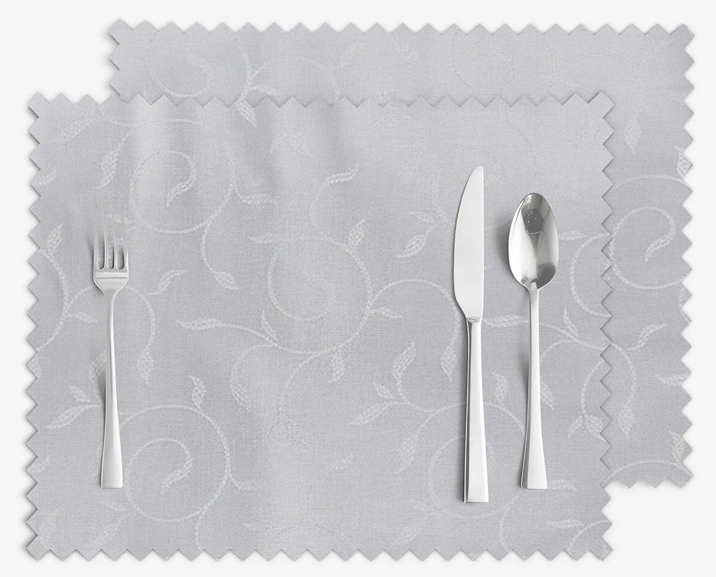 Goldea sviatočné prestieranie na stôl teflónové - sivé s veľkými ornamentmi - sada 2ks 30 x 40 cm