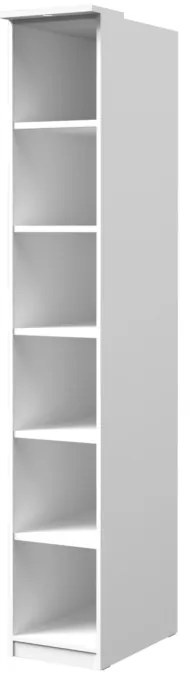 Regál OPTIMA + LED, 35x217x63, biela
