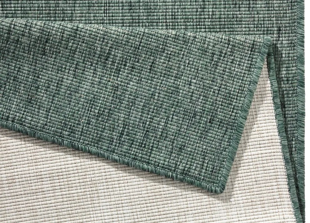 NORTHRUGS - Hanse Home koberce Kusový koberec Twin-Wendeteppiche 103095 green cream – na von aj na doma - 160x230 cm