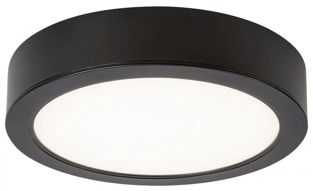 RABALUX LED stropné svetlo SHAUN, 24W, denná biela, 22cm, okrúhle, čierne