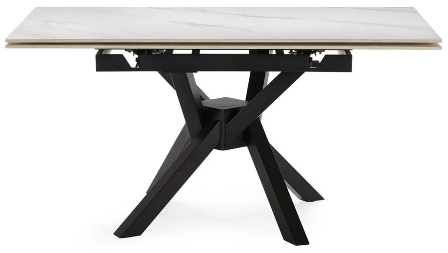 Rozkladací jedálenský stôl s prídavnou doskou s doskou z kameňa 90x150 cm Arlene – Marckeric