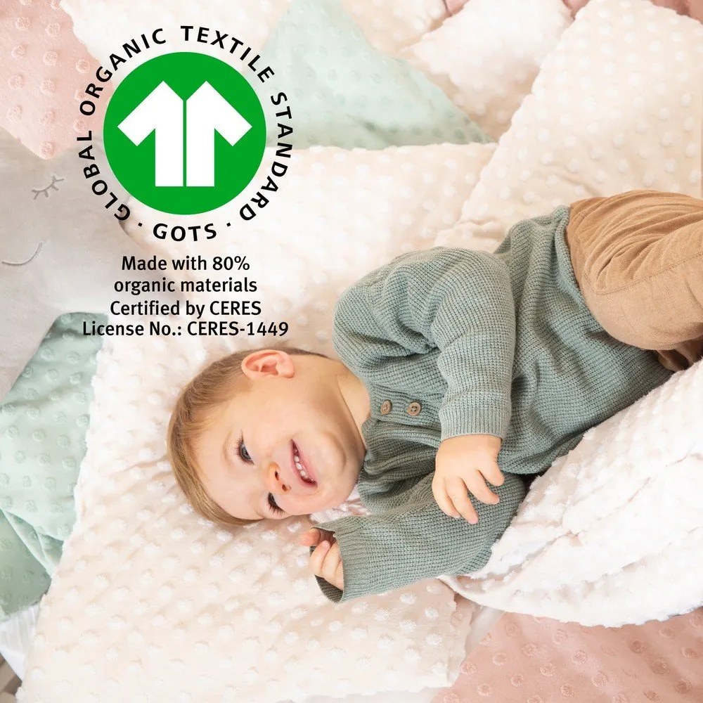 Béžová detská deka s prímesou bavlny 80x80 cm Frosty Almond – Roba