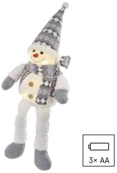 LED Vianočná dekorácia 6xLED/3xAA snehuliak