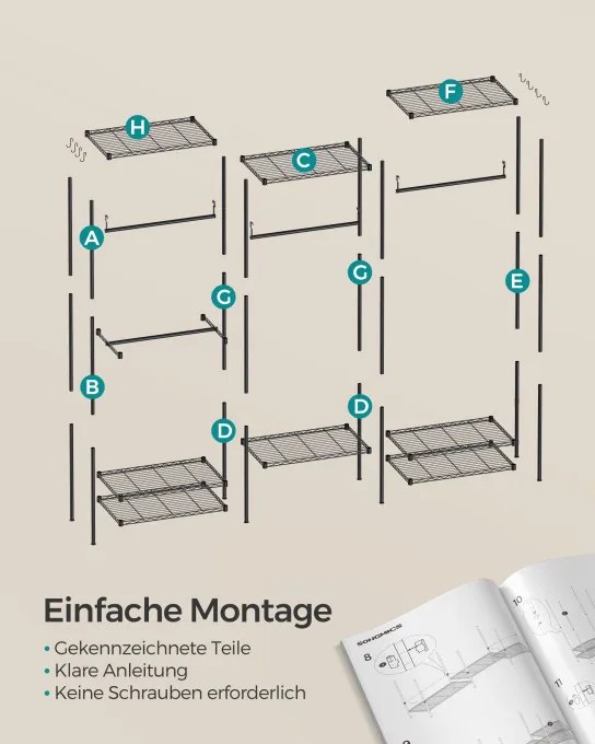 Otvorená šatníková skriňa LGR431B01