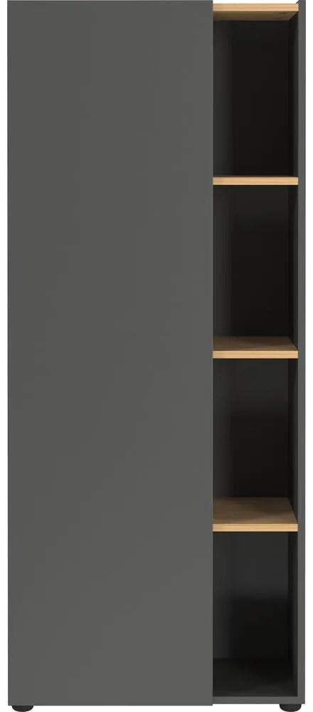 Antracitová knižnica v dekore duba 61x145x34 cm Adrano – Germania