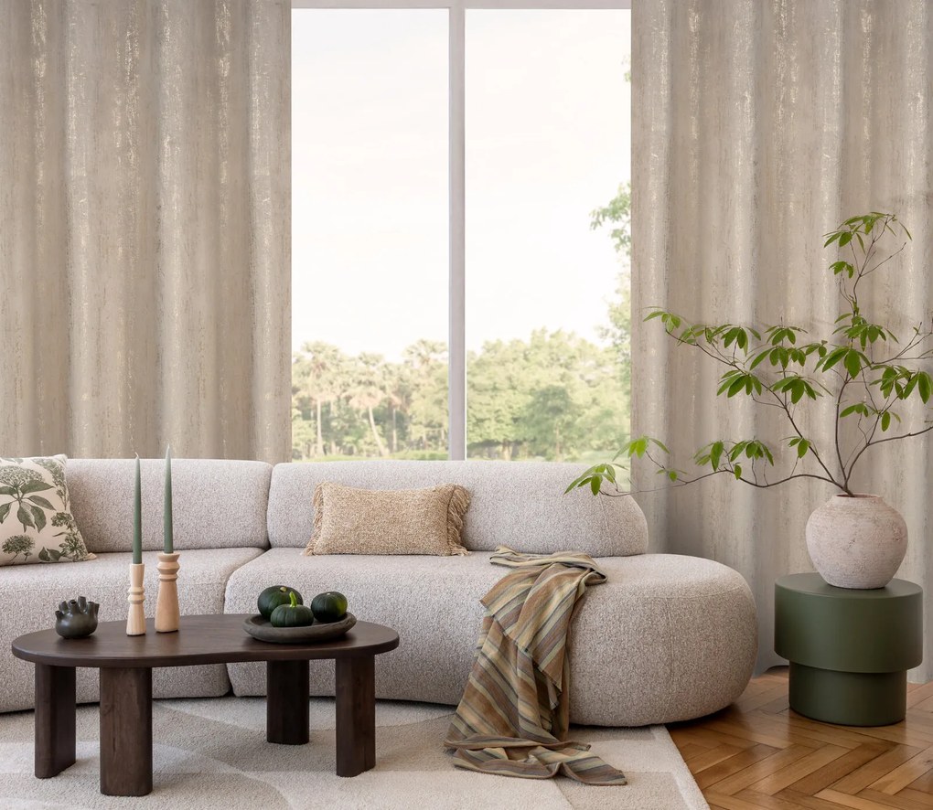 EUROFIRANY ZATEMŇOVACÍ ZÁVES NA KRÚŽKOCH DARA 140X250 CM VZOROVANÁ