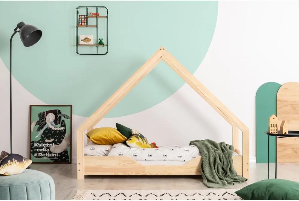 Domčeková detská posteľ z borovicového dreva Adeko Loca Bon, 80 x 180 cm
