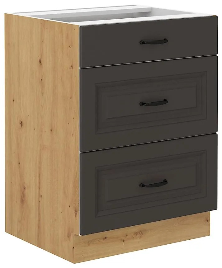 Kuchynská skrinka STILO grafit mat/artisan 60d 3s bb