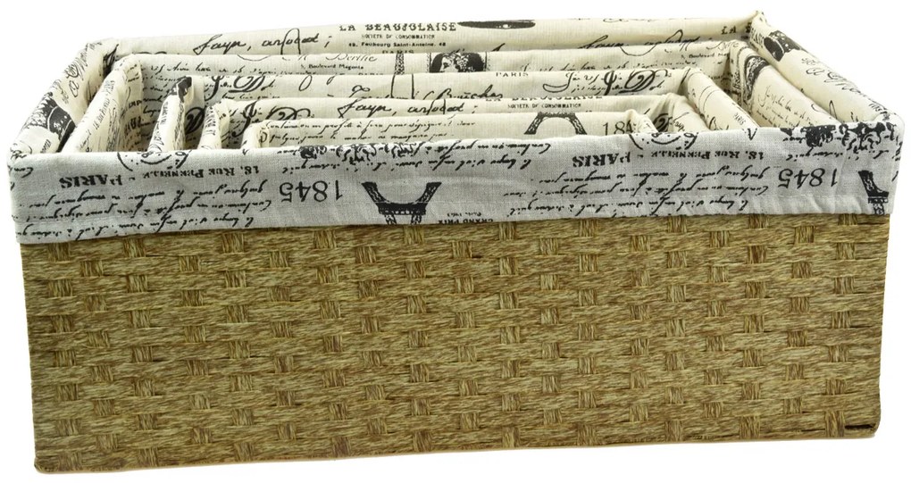 Úložný box s látkou PARIS Rozmery (cm): 52x33, v. 20