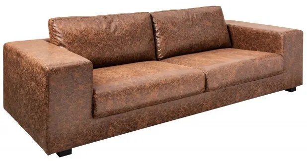 (3205) LOUNGER luxusná hnedá vintage pohovka 220 cm