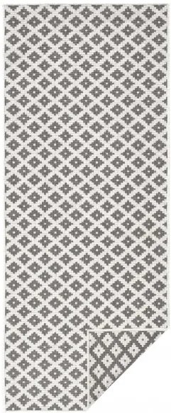 NORTHRUGS - Hanse Home koberce Kusový koberec Twin-Wendeteppiche 103126 grau creme – na von aj na doma - 80x150 cm