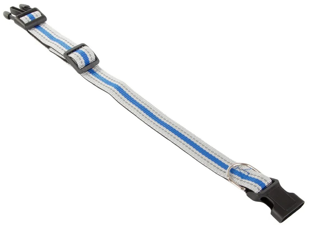 Sivo-oranžový reflexný obojok pre psa/mačku RONY