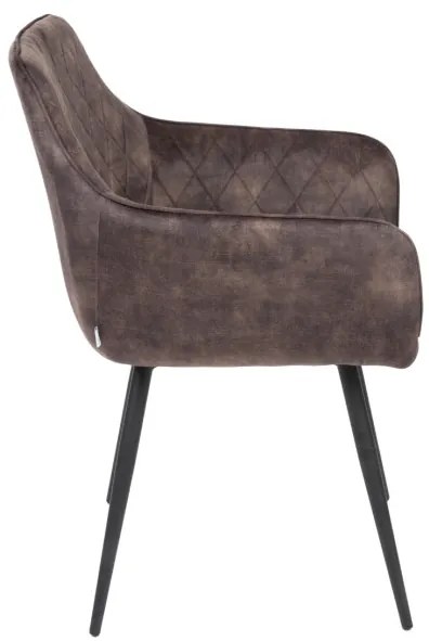 Jedálenská stolička SATORI zamatová hnedá 894485