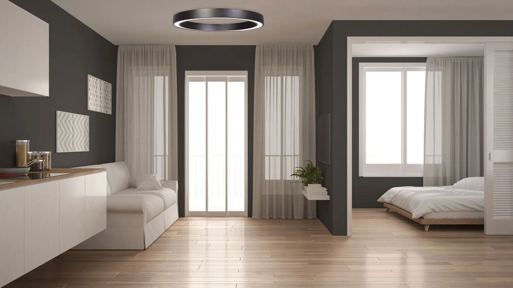 Toolight Toolight, LED stropné svietidlo 60cm 27W APP1283-C, čierna, OSW-00941
