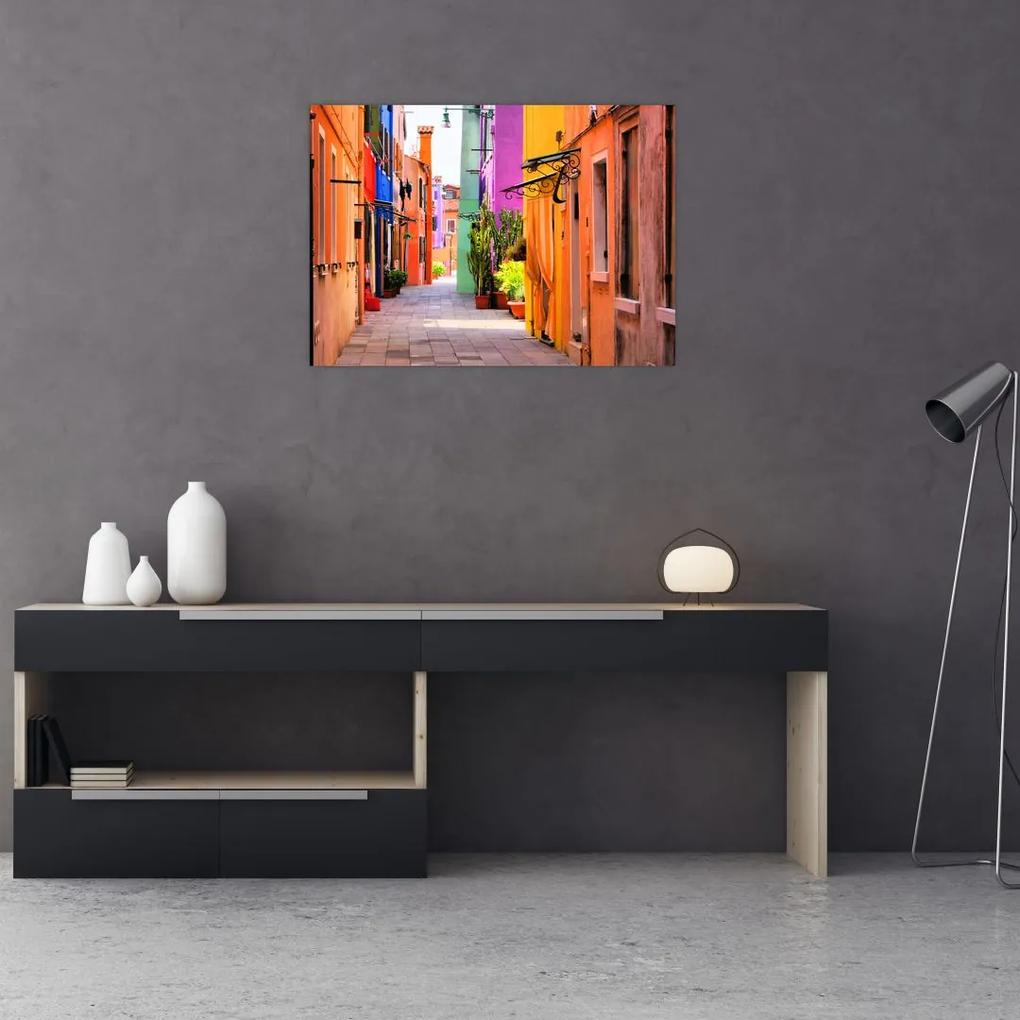 Obraz farebné talianskej uličky (70x50 cm)