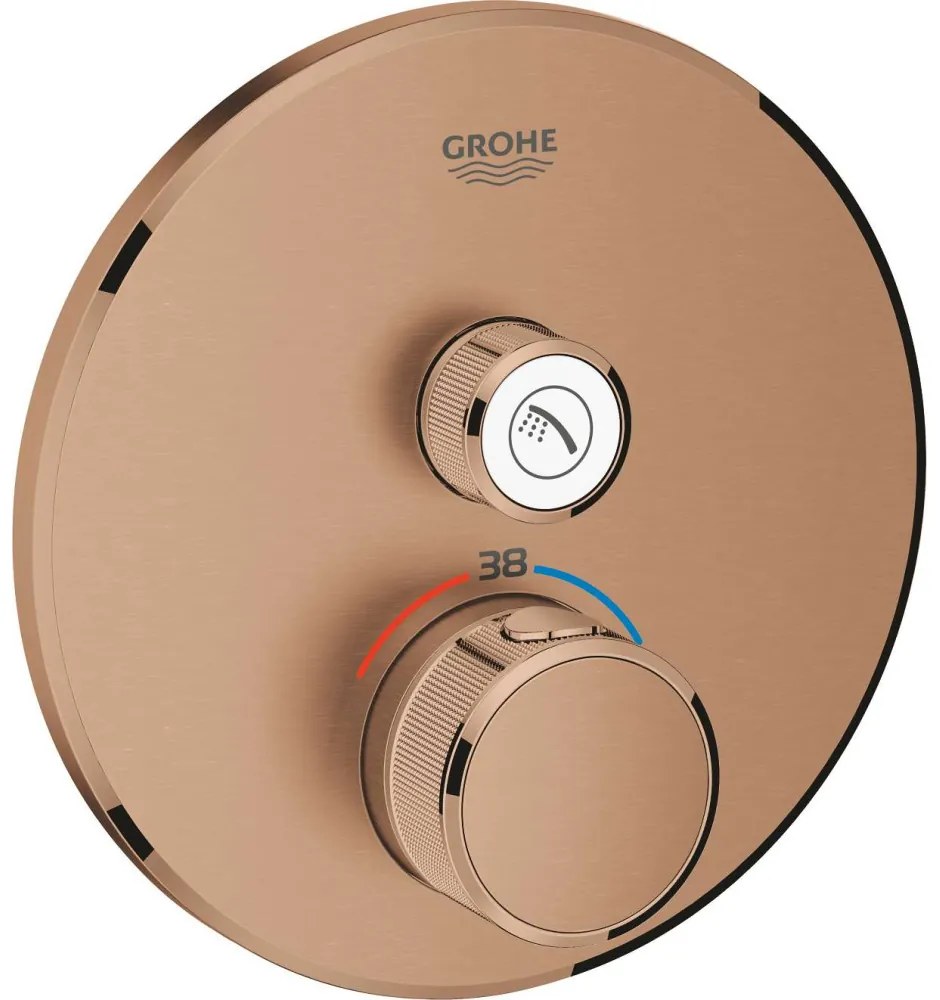 GROHE Grohtherm SmartControl termostatická batéria pod omietku, pre 1 výstup, kartáčovaný Warm Sunset, 29118DL0