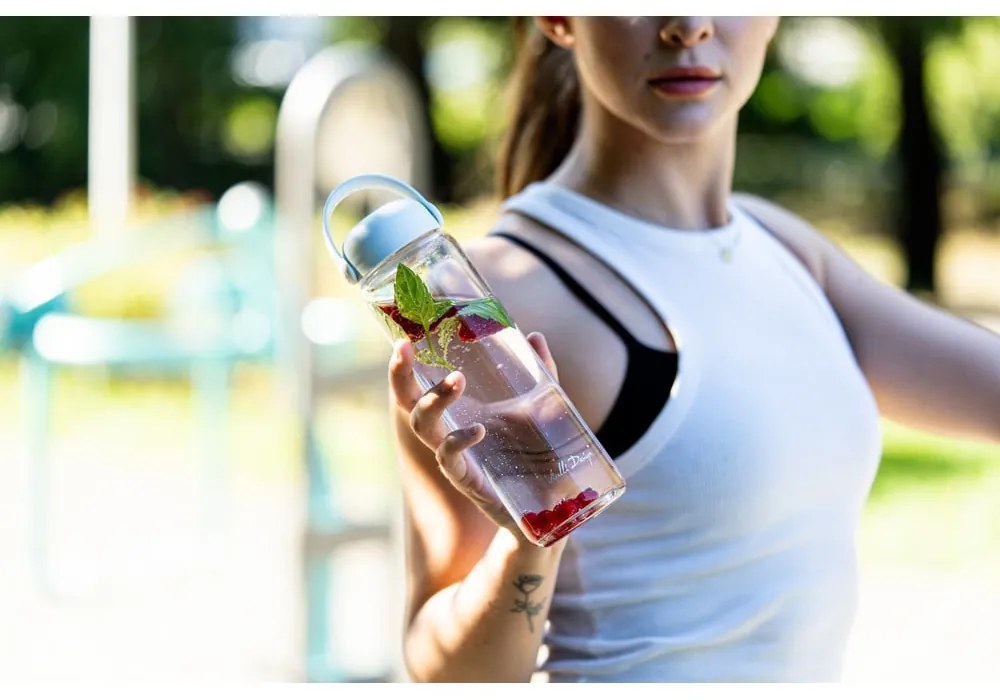 Ružová sklenená fľaša 540 ml Fuori – Vialli Design