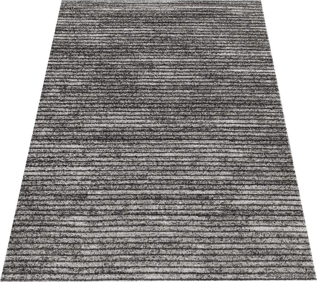 DY Sivo-hnedý koberec s pruhovaným vzorom Panamero 23 Rozmer: 80x150 cm