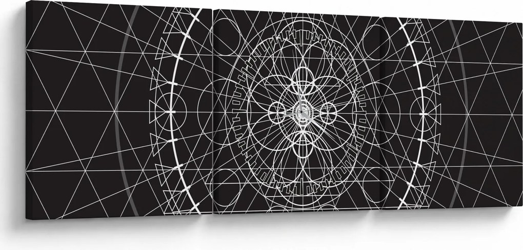Obraz - Abstrakcia hodín (s hodinami) (90x30 cm)