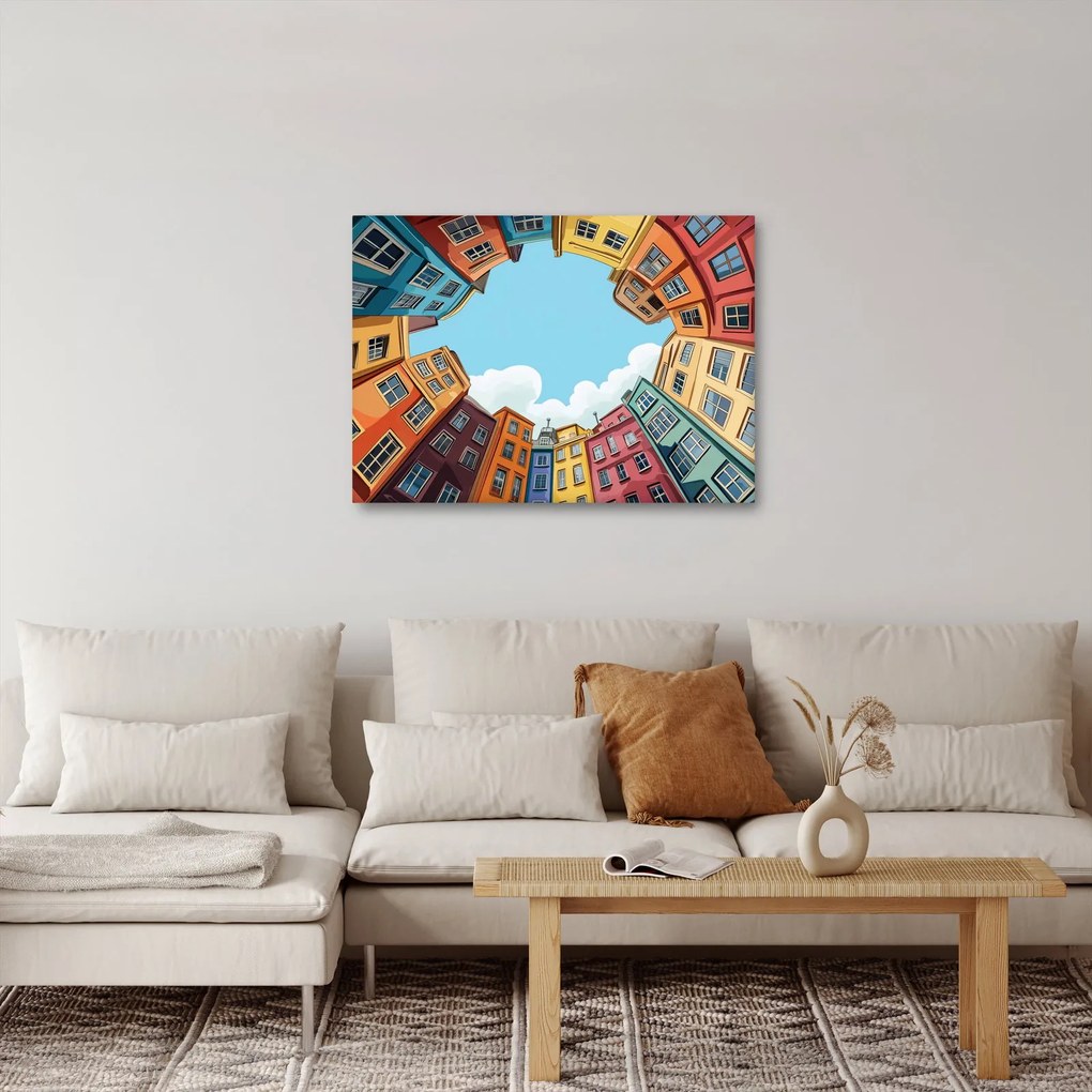 Obraz - Medzi domami (70x50 cm)