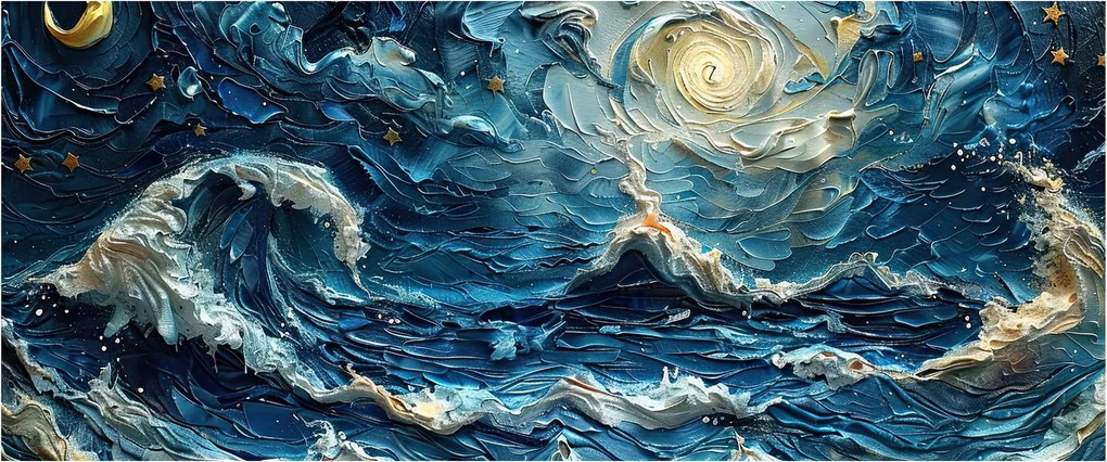 Obraz - Maľba oblohy a mora (120x50 cm)