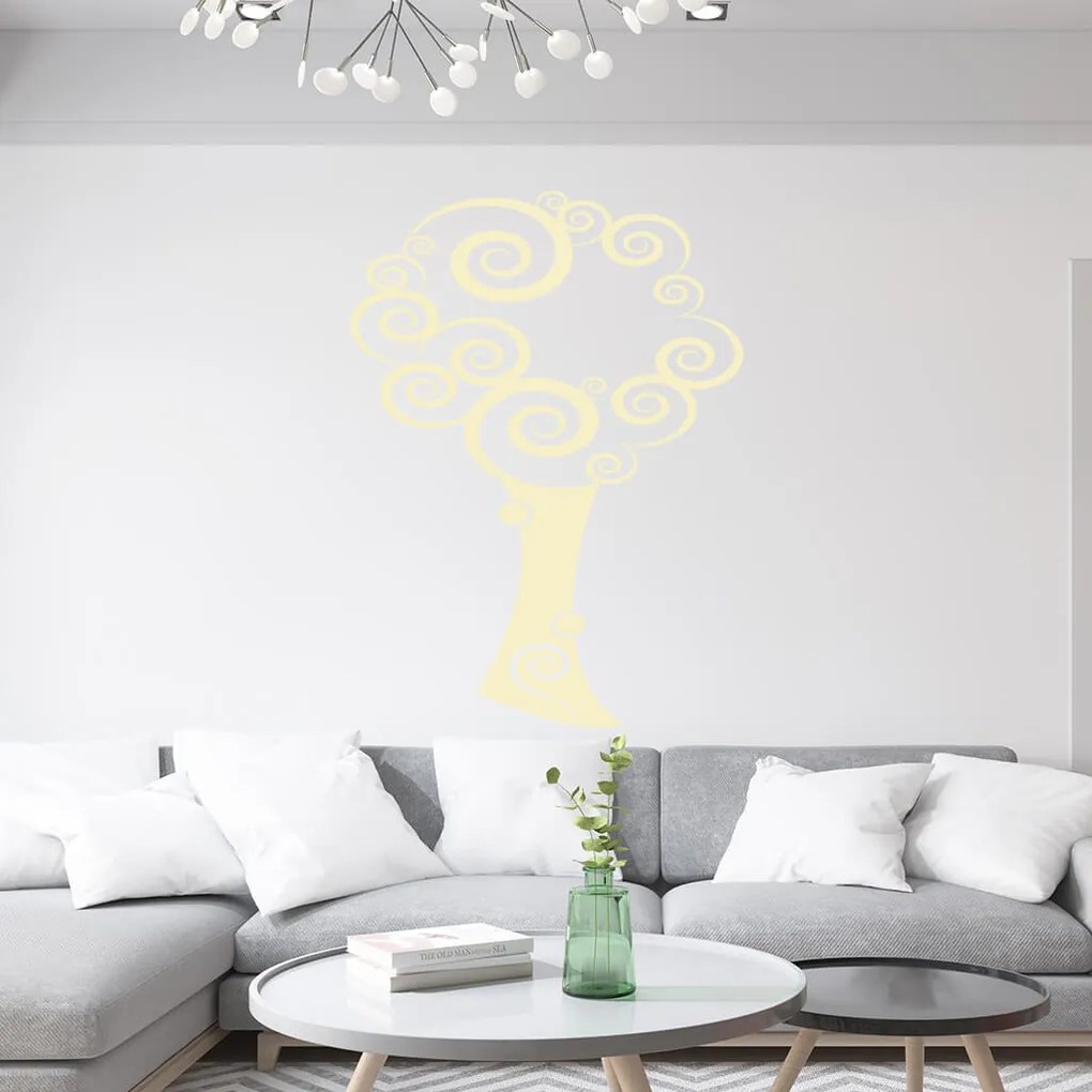 Veselá Stena Samolepka Tajomný strom Farba: fialová, Veľkosť: 80 x 109 cm