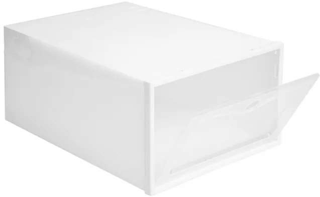 Úložné boxy na topánky OSLO biele (10 ks)