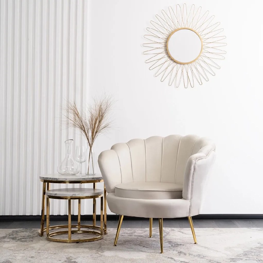 PROXIMA.store - Glamour kreslo ANGEL FARBA: sivá